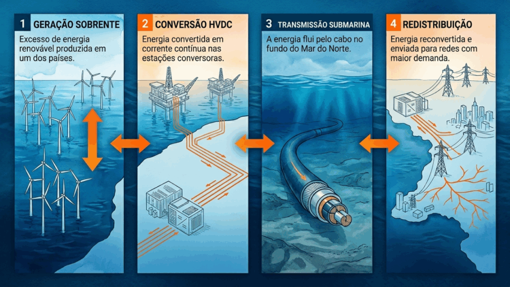 O cabo elétrico invisível de 725 quilômetros que vai ligar Alemanha e Reino Unido pelo fundo do Mar do Norte para mover energia suficiente a milhões de casas
