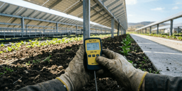 Os painéis solares erguidos sobre plantações prometem gerar eletricidade sem expulsar o agricultor da terra e ainda criar sombra útil para lavouras sensíveis
