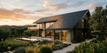 O que muda no design residencial em 2027 e como as telhas solares fotovoltaicas zeram a conta de luz
