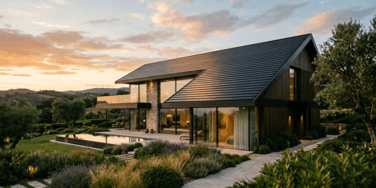 O que muda no design residencial em 2027 e como as telhas solares fotovoltaicas zeram a conta de luz