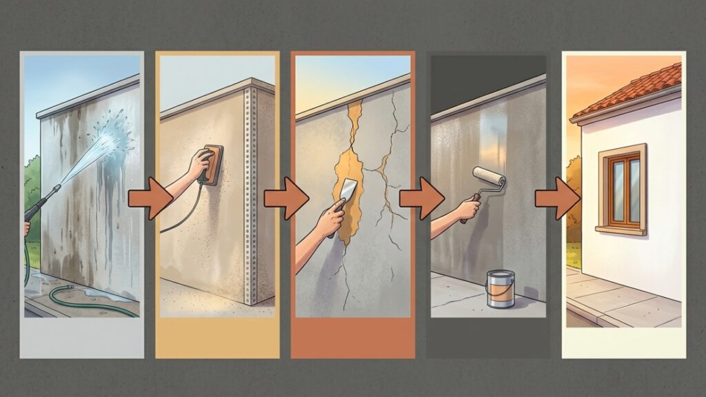 Calcule quanto um pintor cobra para lixar e pintar a fachada de uma casa de dois andares com tinta acrílica resistente em 2026