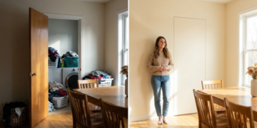 Quanto custa instalar uma porta invisível e esconder a área de serviço com visual sofisticado