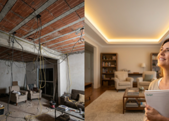 Quanto custa colocar forro de drywall com sanca e iluminação embutida em uma sala de 25 m² em 2026