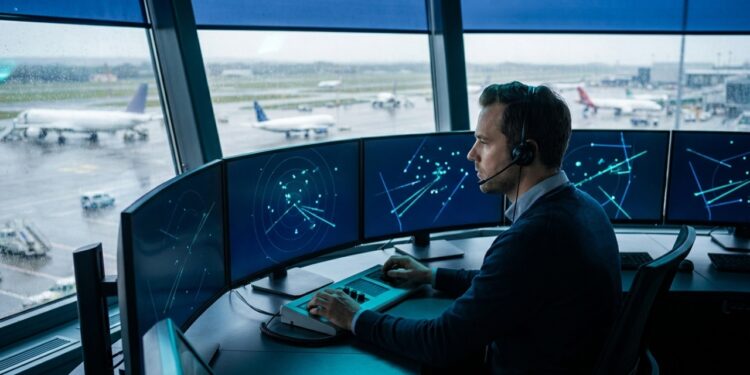 Controlador de tráfego aéreo coordena aeronaves e evita conflitos