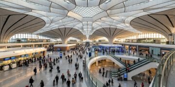 Com terminal de 700 mil m² em formato de estrela-do-mar, o aeroporto Daxing virou uma das estruturas mais ambiciosas da aviação chinesa