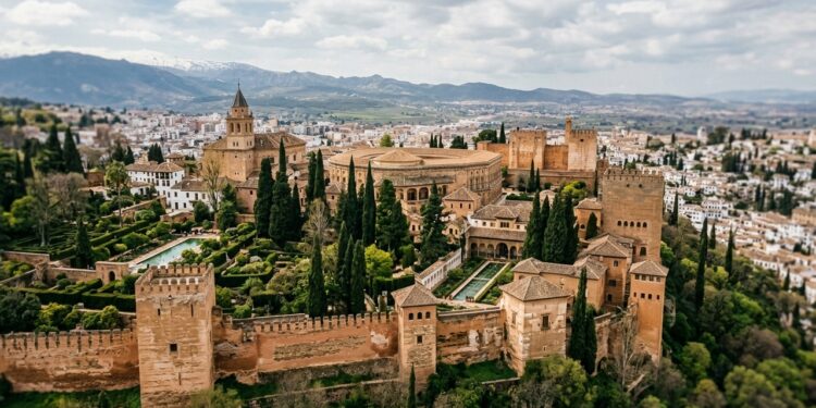 A cidade murada sobre Granada que mistura fortaleza, palácios e jardins como se fosse um mundo suspenso