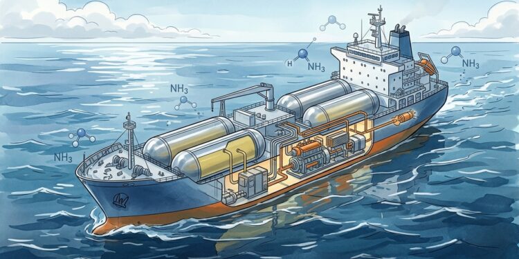 A amônia que cheira a produto químico pesado começa a mover rebocadores e pode virar o combustível improvável dos navios gigantes que hoje queimam diesel no mar