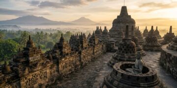 Borobudur transforma peregrinação em narrativa de pedra