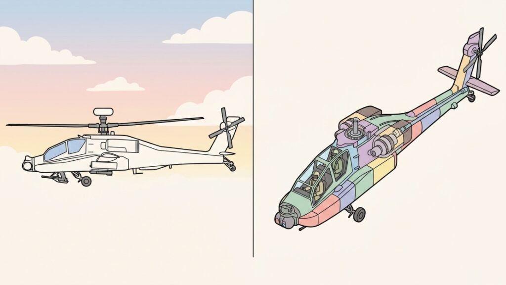 AH-64 Apache com rotor de 14,6 metros e subida acima de 850 metros
