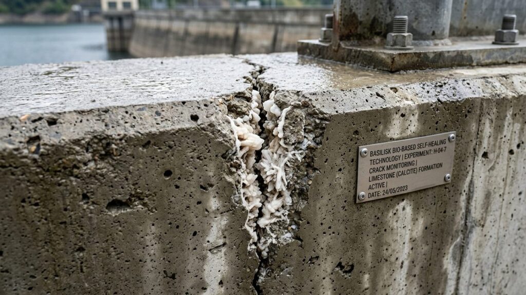 Com micro-organismos que produzem calcário e regeneram fissuras de até 0,8 mm, o concreto biológico reduz custos de manutenção em obras