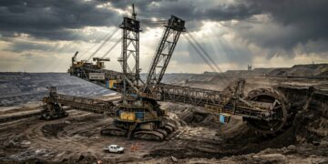 Bagger 293 e a escala da mineração de linhito alemã
