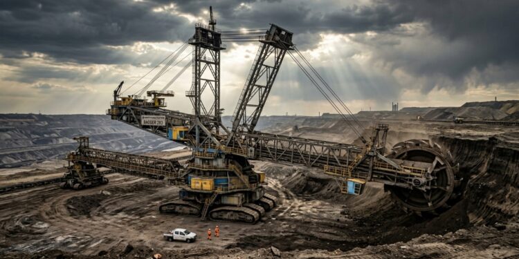 Bagger 293 e a escala da mineração de linhito alemã