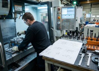 Operador de torno CNC transforma desenhos digitais em peças de precisão e um erro de programação pode perder horas de produção