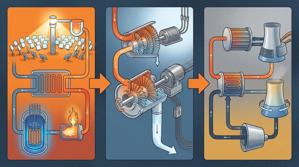 Turbinas compactas usam CO₂ sob pressão extrema para tentar gerar mais eletricidade com equipamentos menores