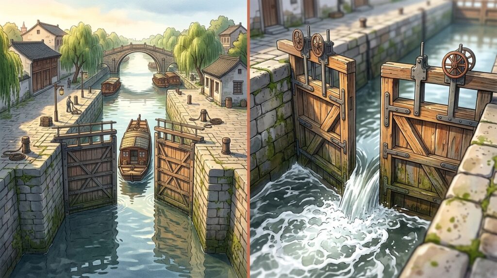 O Grande Canal da China ligou 5 bacias hidrográficas em uma estrada de água com mais de 2 mil quilômetros