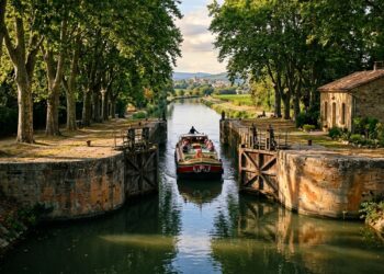 O canal francês de 360 quilômetros que ligou caminhos d’água com eclusas, pontes e túneis antes da ferrovia