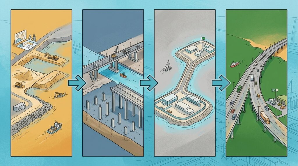 King Fahd Causeway transformou 25 quilômetros de mar em uma rota rodoviária entre dois países