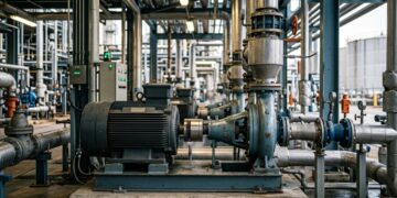 A bomba centrífuga empurra líquidos por refinarias e plataformas usando rotação em alta velocidade