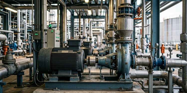 A bomba centrífuga empurra líquidos por refinarias e plataformas usando rotação em alta velocidade