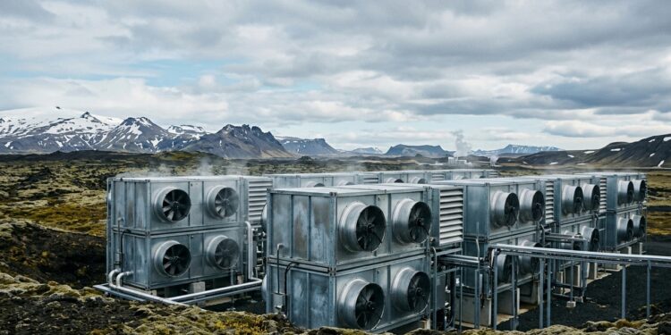 Uma máquina na Islândia suga CO₂ do ar, enterra o carbono no subsolo e tenta provar que a atmosfera também pode ser filtrada
