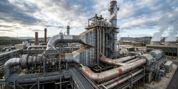 Por trás de uma turbina a gás de 571 MW, o calor que seria desperdiçado vira eletricidade extra e aumenta a eficiência de usinas inteiras