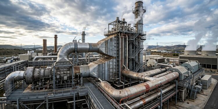 Por trás de uma turbina a gás de 571 MW, o calor que seria desperdiçado vira eletricidade extra e aumenta a eficiência de usinas inteiras