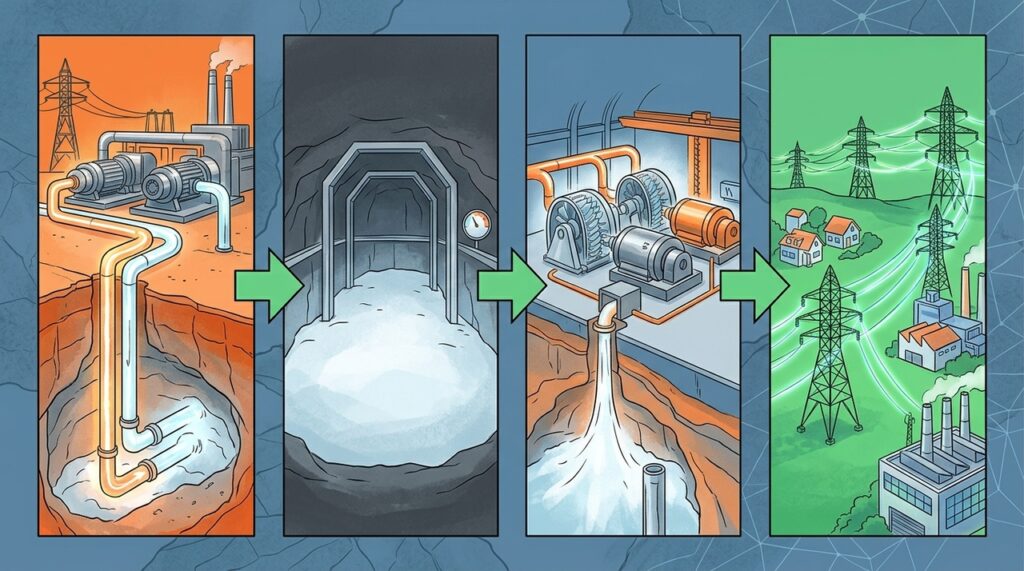 A tecnologia que transforma cavernas subterrâneas em baterias gigantes para a rede elétrica moderna