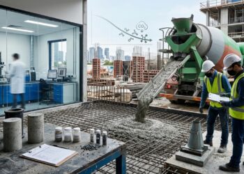 Nem concreto cinza tratado como vilão absoluto, nem obra sustentável só no acabamento: o concreto de baixo carbono que tenta reduzir emissões ainda na mistura estrutural