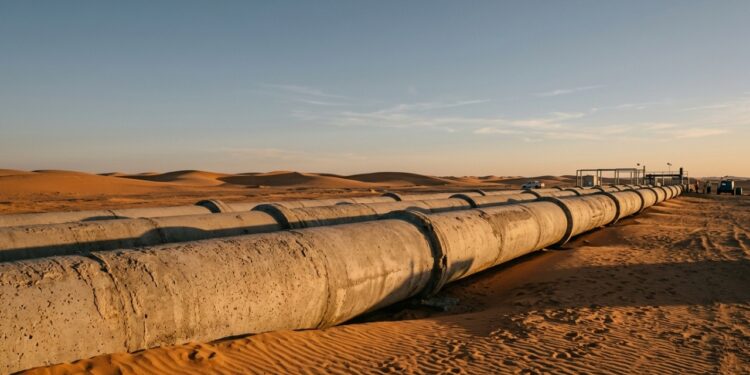 Rio artificial levou água fóssil pelo deserto da Líbia