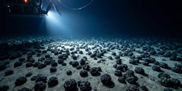 Mineração oceânica mira rochas metálicas no fundo do mar que concentram minerais usados em baterias e redes
