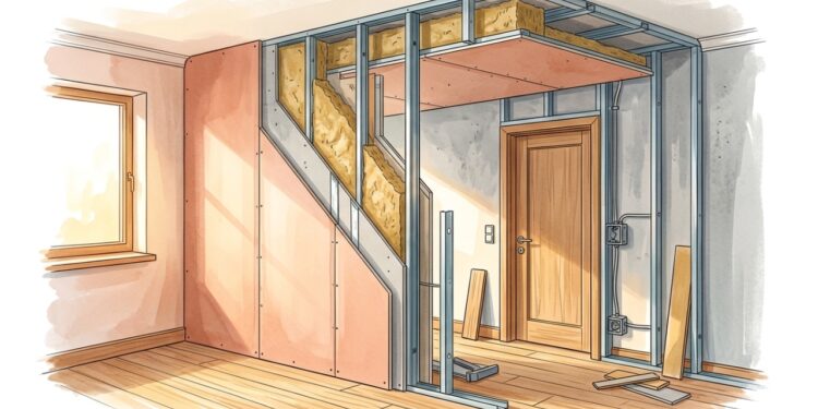 Como paredes e forros de drywall reduzem ruídos e por que frestas, tomadas e portas podem comprometer o isolamento