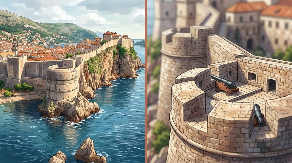 O anel de pedra de Dubrovnik que desce até o mar e protegeu uma cidade inteira no Adriático