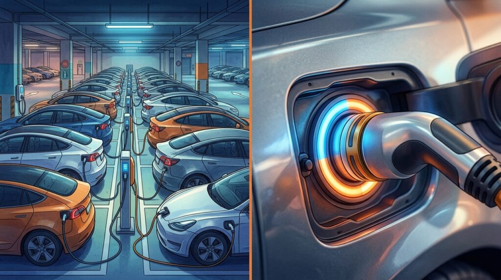 Vehicle-to-grid transforma carros elétricos estacionados em uma bateria espalhada pela cidade