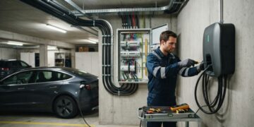 Quanto custa instalar um carregador de carro elétrico na garagem em 2026 e por que distância do quadro, potência e proteções mudam o orçamento