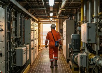 Eletricista offshore mantém plataformas funcionando em pleno mar