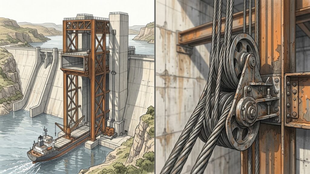 Elevador de navios na Barragem das Três Gargantas
