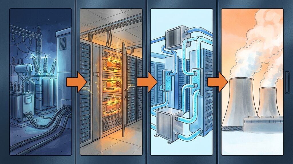 Centros de dados de inteligência artificial consomem tanta eletricidade que começam a disputar energia com cidades e grandes indústrias