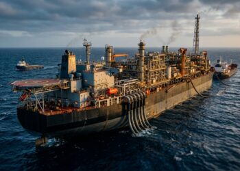 Com petróleo escondido sob quilômetros de água, rocha e sal, o pré-sal revela por que tirar combustível do fundo do Atlântico exige plataformas que parecem cidades flutuantes