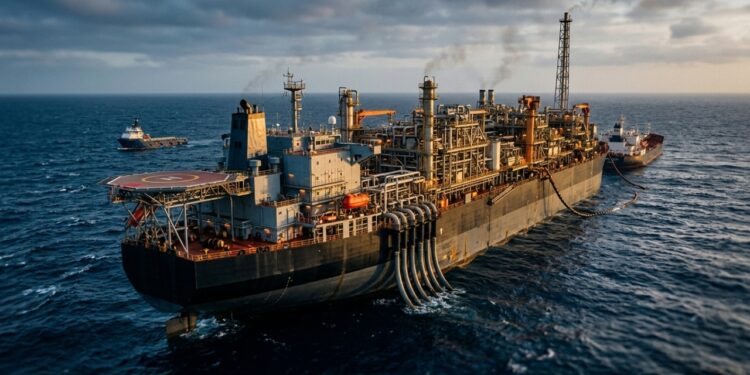 Como a produção offshore leva petróleo do reservatório ao FPSO?