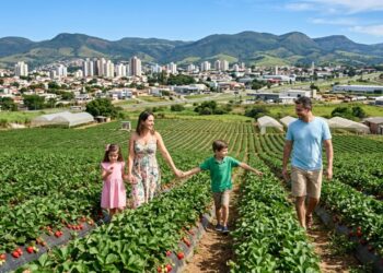 Potência na rota da Fernão Dias: a 6ª cidade mais desenvolvida de Minas Gerais com 87,5% da produção de morangos