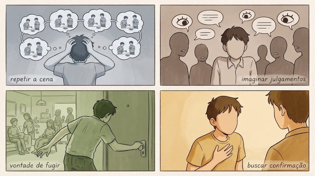 A psicologia mostra por que a vergonha faz a mente imaginar julgamentos que talvez nunca tenham acontecido