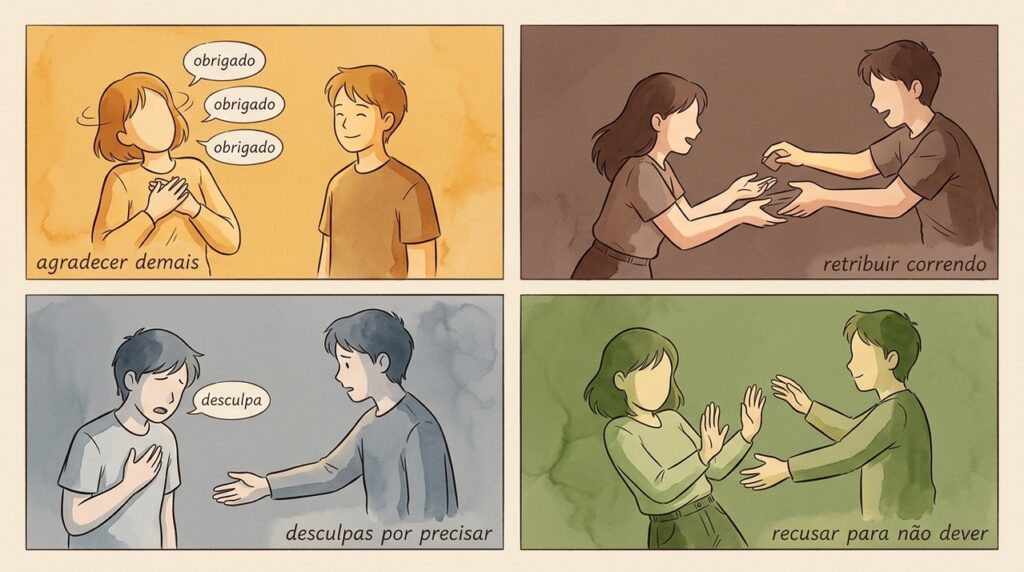 Pessoas que sentem culpa ao receber cuidado podem ter aprendido que carinho vinha com dívida