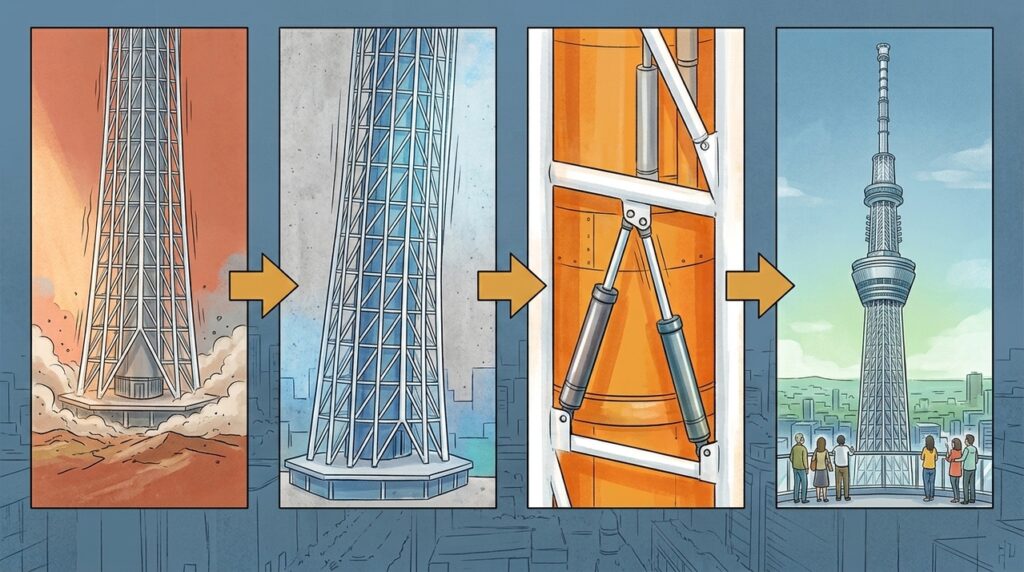 Tokyo Skytree usa uma ideia dos pagodes para resistir a terremotos a 634 metros de altura
