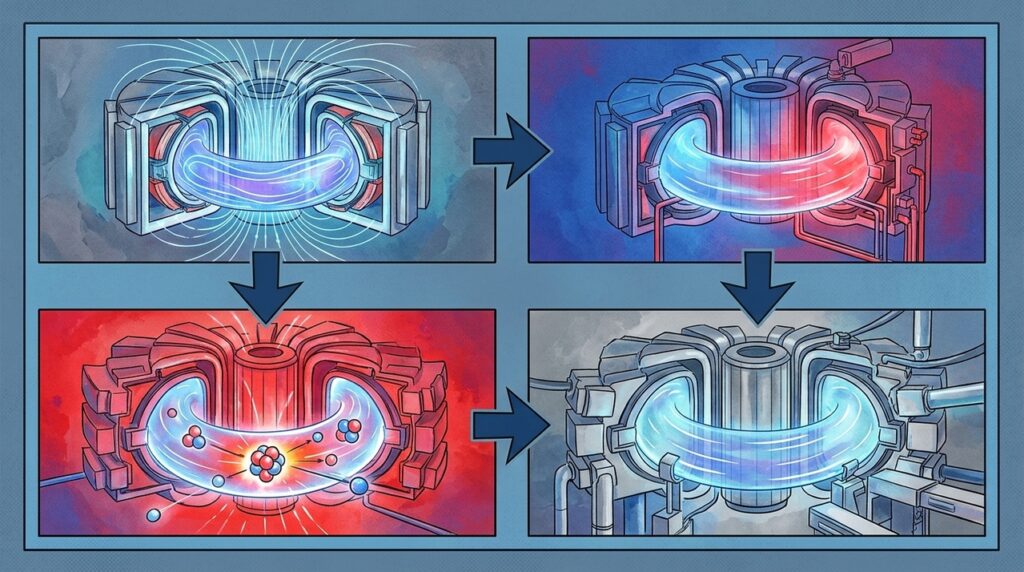 Um anel de ímãs supercondutores tenta reproduzir na Terra a energia que alimenta o Sol usando temperaturas mais frias que o espaço profundo