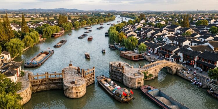 O Grande Canal da China ligou 5 bacias hidrográficas em uma estrada de água com mais de 2 mil quilômetros