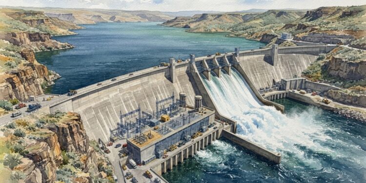 Por que a Grand Coulee Dam impressiona pela escala?