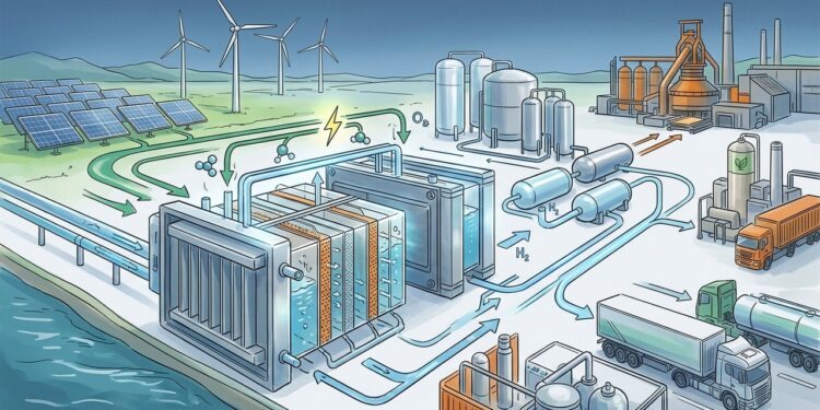 Como o hidrogênio verde pode reduzir emissões na indústria usando eletricidade de fontes renováveis