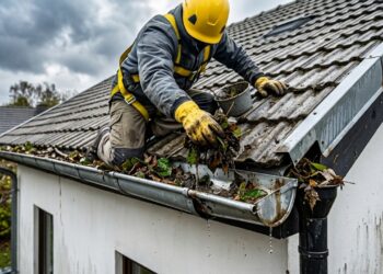 Um punhado de folhas na calha pode fazer a água entrar pelo telhado, manchar a fachada e apodrecer o madeiramento