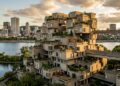 Com 365 caixas de concreto empilhadas, o Habitat 67 tentou colocar jardins e casas individuais dentro de um edifício coletivo