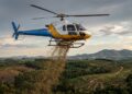 Helicóptero da PRF espalha sementes nativas no Paraná